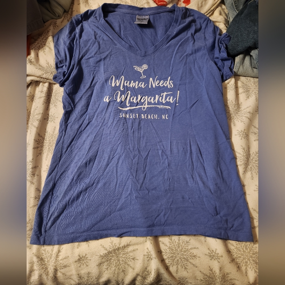 Blue Graphic Tee with Fun Slogan
